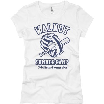Walnut Summer Camp Junior Fit Basic Bella Favorite Tee