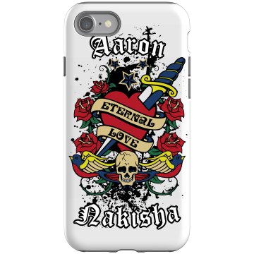 Aaron Loves Nakisha Case Rubber iPhone 4 & 4S Case Black