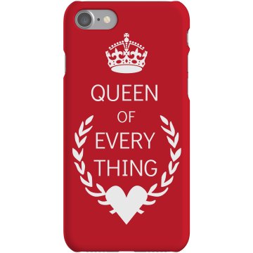 Queen Of Everything Case Rubber iPhone 4 & 4S Case White