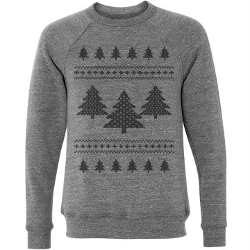 Green Tree Ugly Sweater Unisex Canvas Triblend Crew