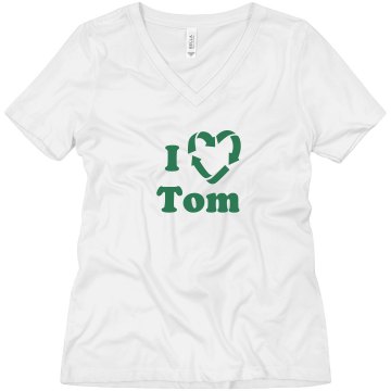 I Recycled Tom Misses Relaxed Fit Anvil V-Neck Tee
