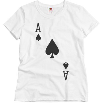 Ace Of Spades Costume Junior Fit Basic Bella Favorite Tee