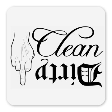 Dirty Clean Dishes Square Magnet