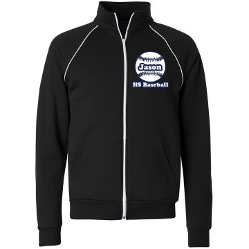 Men's Track Jacket Unisex Canvas Fleece Full Zip Track Jacket