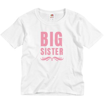 Big Sister Rhinestones Youth Basic Gildan Ultra Cotton Crew Neck Tee