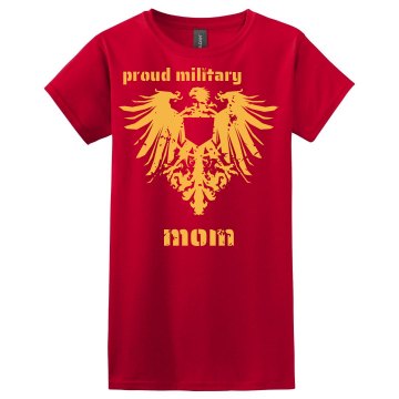 Marine Mom: Distressed Misses Relaxed Fit Gildan Ultra Cotton Tee