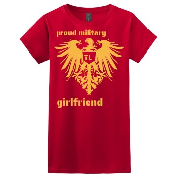 Proud Marine Girlfriend Misses Relaxed Fit Gildan Heavy Cotton Tee