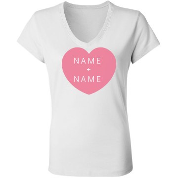 Ann + Ben Junior Fit Bella Sheer Longer Length Rib V-Neck Tee 
