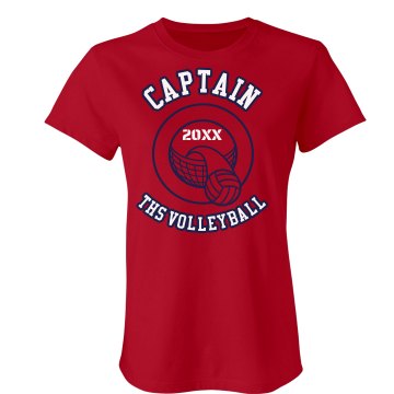 THS Volleyball Tee Junior Fit Bella Sheer Longer Length Rib Tee