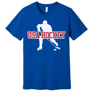 USA Hockey Unisex Gildan Heavy Cotton Crew Neck Tee