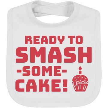 Ready To Smash Cake! Infant Bella Baby 1x1 Rib Reversible Bib
