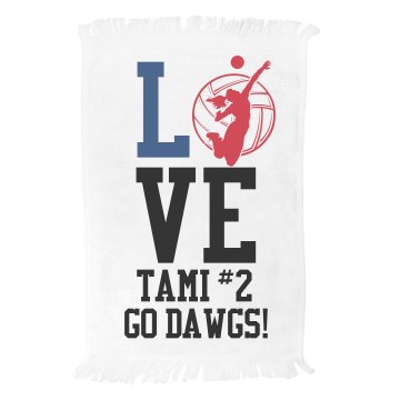 Volleyball Spirit Towel Fringed Spirit Towel