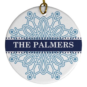 Snowflake Ornament Porcelain Snowflake Ornament