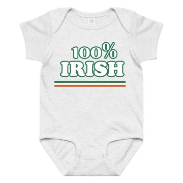 100% Irish Onesie Infant Rabbit Skins Lap Shoulder Creeper