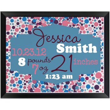 Birth Announcement Plaque Wood Plaque