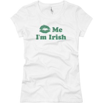 Kiss Me I'm Irish Junior Fit Basic Bella Favorite Tee