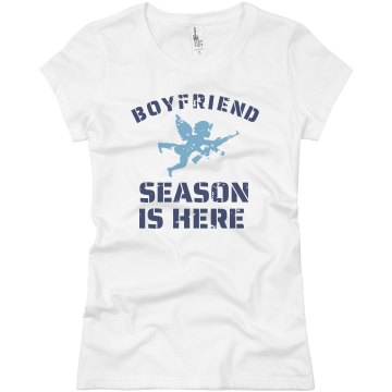 Boyfriend Season Is Here Junior Fit Basic Bella Favorite Tee