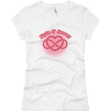 Infinity Heart Intertwine Junior Fit Basic Bella Favorite Tee