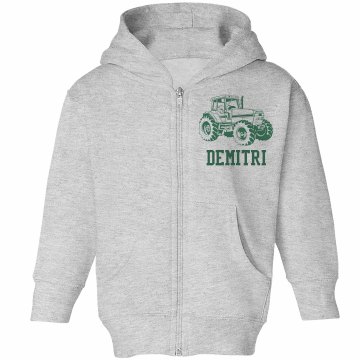 Future Farmer Demitri Toddler Rabbit Skins Hooded Full-Zip Sweatshirt