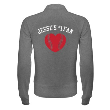 Jesse's Softball Fan Junior Fit Bella Cadet Zip Track Jacket