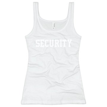 Security Ladies Tank Junior Fit Bella Longer Length 1x1 Rib Tank Top