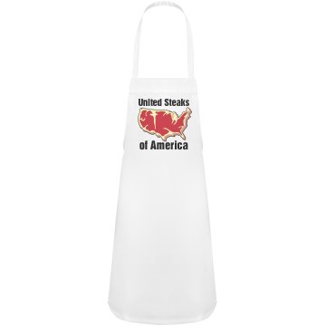 United Steaks of America Youth Kng Brand Bib Apron