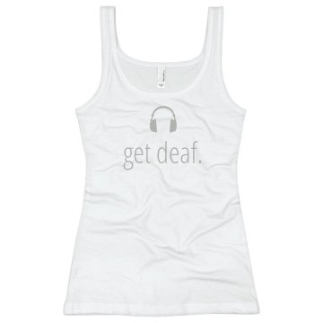 Gold Party Junior Fit Bella Sheer Longer Length Rib Tank Top