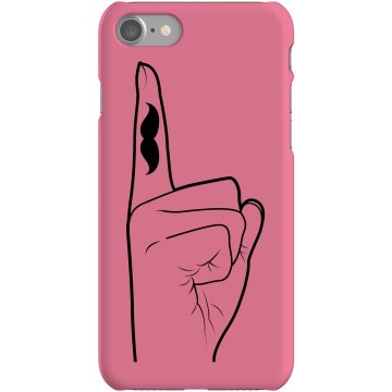 Mustache Finger Case Plastic iPhone 5 Case Black