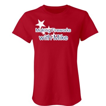 Making Fireworks Junior Fit Bella Crewneck Jersey Tee
