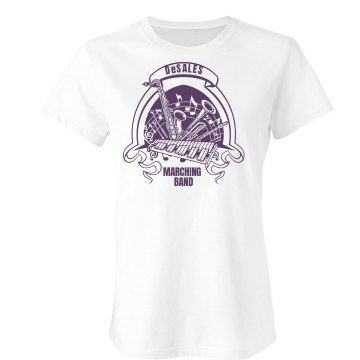 DeSales Marching Band Junior Fit Bella Sheer Longer Length Rib Tee
