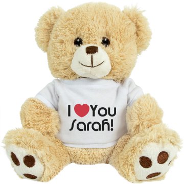 I Love You Sarah Medium Plush Teddy Bear
