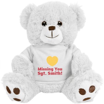 Missing You Military Bear Medium Plush Teddy Bear