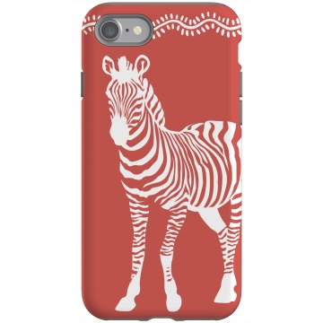 Zebra Walking Rubber iPhone 4 & 4S Case Black