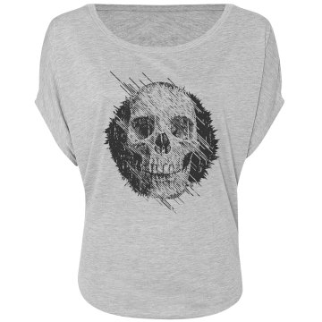 Skull Fashion Top Misses Bella Flowy Draped Sleeve Dolman