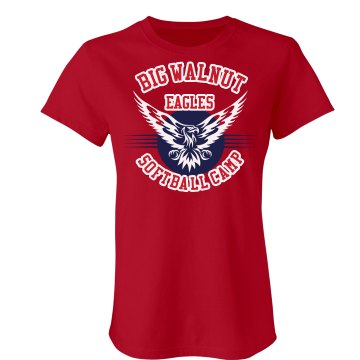 Big Walnut Eagles Camp Junior Fit Bella Crewneck Jersey Tee