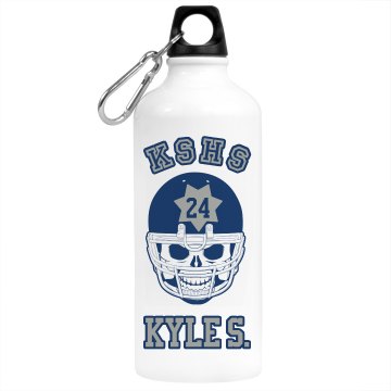 Football Skull Bottle Aluminum Water Bottle