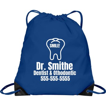 Dentist Promo Bag Port & Company Drawstring Cinch Bag