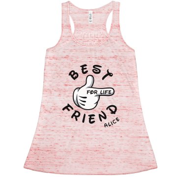 Best Friend For Life  Misses Bella Flowy Lightweight Raglan Tee
