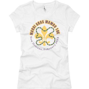Mardi Gras Mamo 10K Junior Fit Basic Bella Favorite Tee