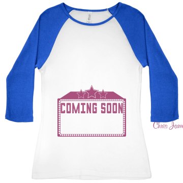 Coming Soon Maternity Junior Fit Bella 1x1 Rib 3/4 Sleeve Raglan Tee