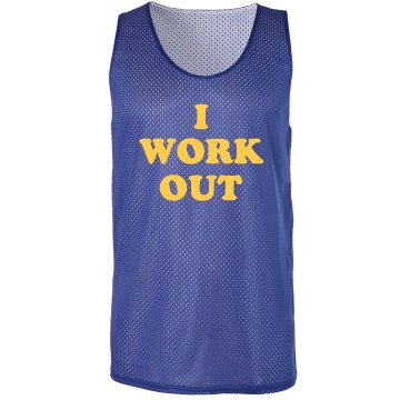 I Work Out Tank Badger Sport Mesh Reversible Tank