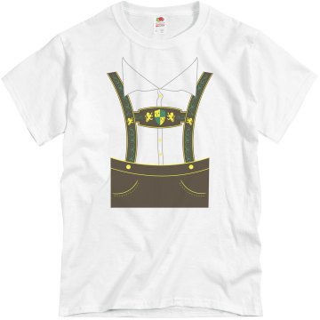Lederhosen Oktoberfest Unisex Canvas Jersey Tee