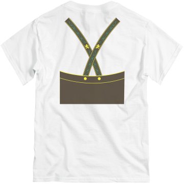 Lederhosen Oktoberfest Unisex Canvas Jersey Tee