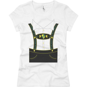 Lederhosen Time! w/ Back Junior Fit Basic Bella Favorite Tee