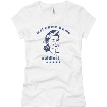 Welcome Home Soldier Junior Fit Basic Bella Favorite Tee