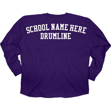Hilliard Drumline Junior Fit Bella 1x1 Rib Ringer Tee