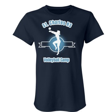 St. Charles Volleyball Junior Fit Bella Crewneck Jersey Tee