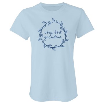 Very Best Grandma w/ Back Junior Fit Bella Crewneck Jersey Tee