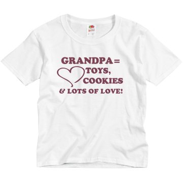 Grandpa Equals Youth Basic Gildan Heavy Cotton Crew Neck Tee