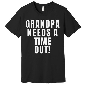 Grandpa Time Out Unisex Gildan Heavy Cotton Crew Neck Tee
